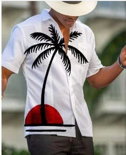 3D Summer Casual Printed Hawaiian Shirt Men Vacation Seaside Wear