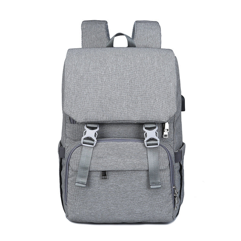 New style double shoulder mommy bag multifunctional USB large capacity diaper bag mommy bag multifunctional large capacity