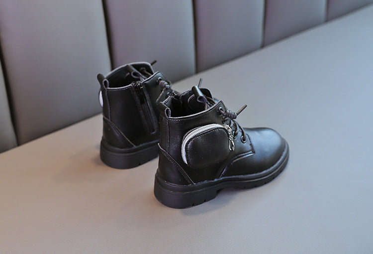 Small Leather Bag New Korean Style Children's Shoes Martin Boots