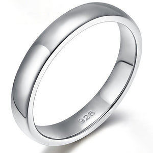 Electroplated Platinum Silver Unisex Ring