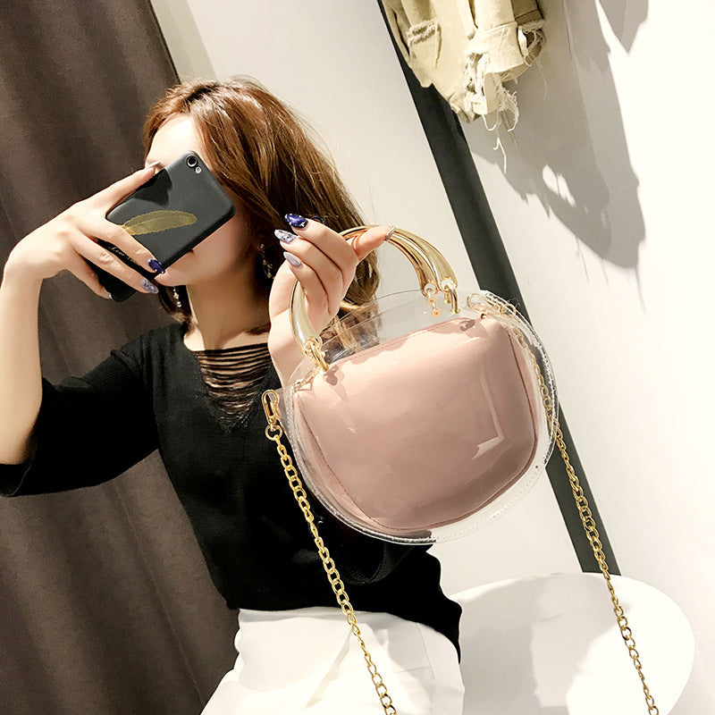 Chain hand bag shoulder bag transparent bag