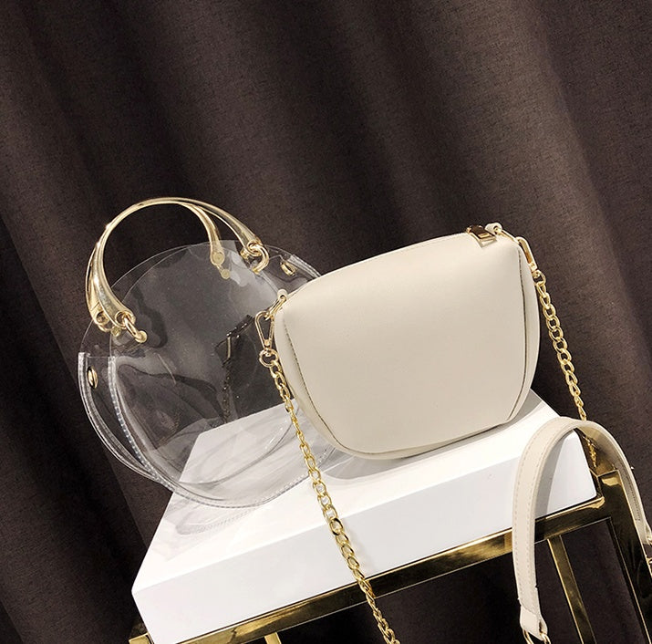 Chain hand bag shoulder bag transparent bag