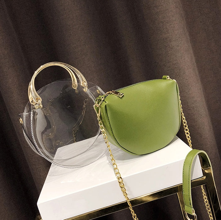 Chain hand bag shoulder bag transparent bag