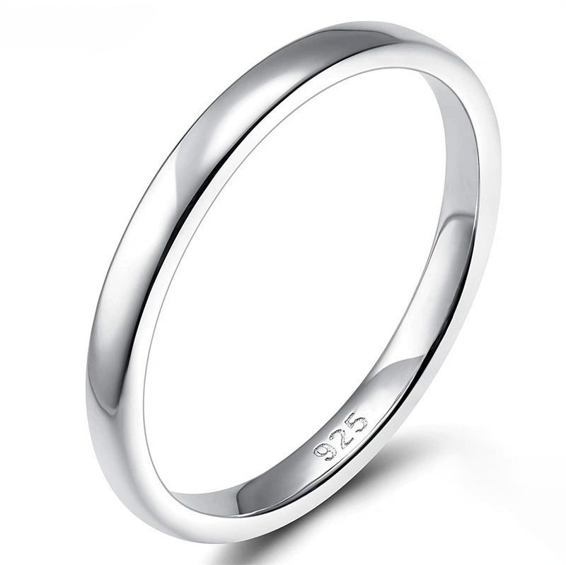 Electroplated Platinum Silver Unisex Ring