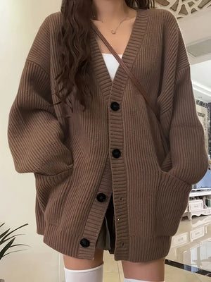 Loose Outer Wear Japanese Lazy Style Vintage Coat For Women