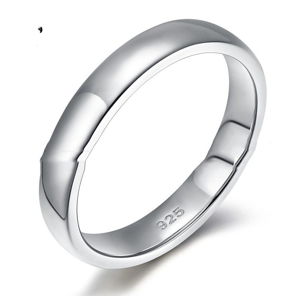 Electroplated Platinum Silver Unisex Ring