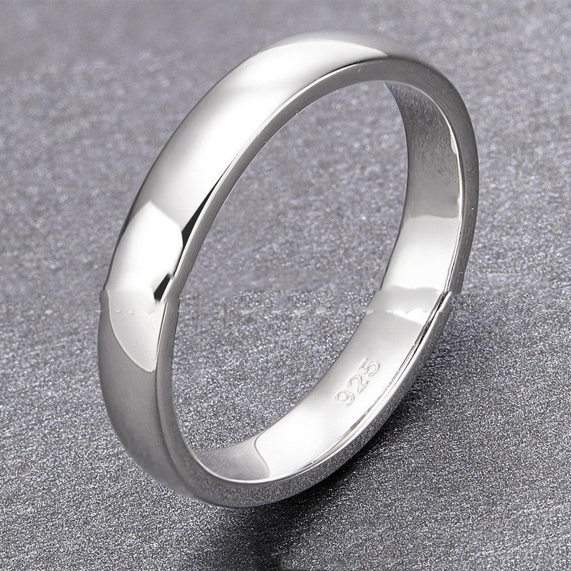 Electroplated Platinum Silver Unisex Ring