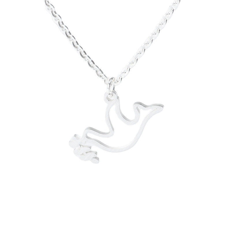 Stainless Steel Necklace Bird Pendant Necklace