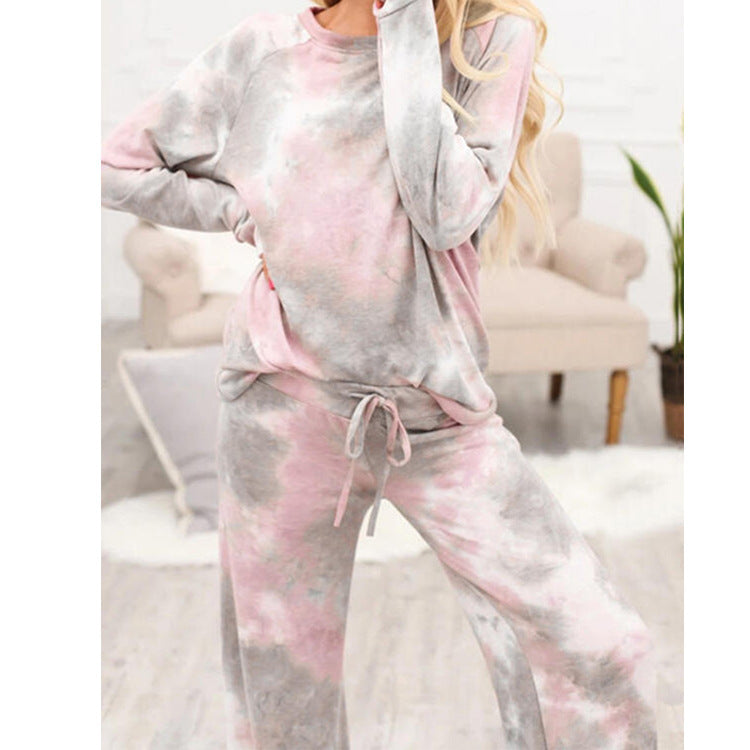 European And American Fashion Long-sleeved Sweater Home Wear Casual Pants Suit Women