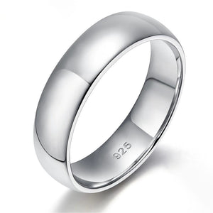 Electroplated Platinum Silver Unisex Ring